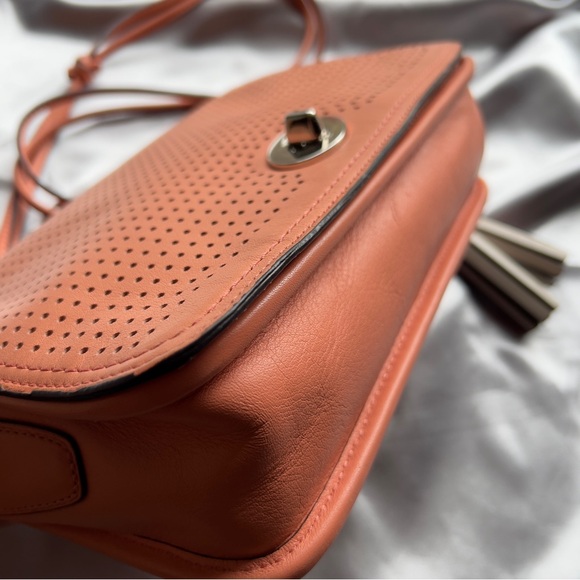 Coach Women’s Legacy Coral Perforated Leather Penelope Shoulder Crossbody Bag - Picture 5 of 13